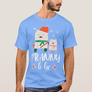 Granny To Be Polar Bear Christmas Baby Shower Girl T-Shirt