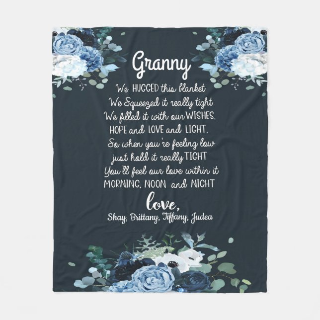 Granny We Hugged This Blanket Personalised Granny  (Front)