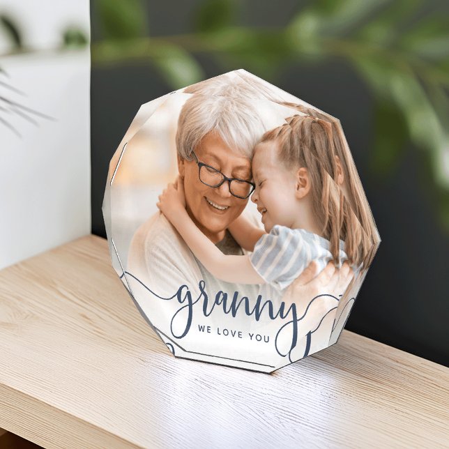 Granny We Love You | Grandma Script Overlay Photo Block (Creator Uploaded)