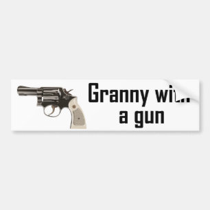 Granny With A Gun Bumper Sticker