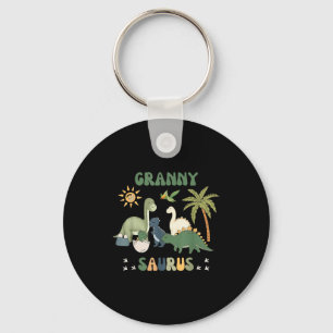 Grannysaurus T Rex Dinosaur Granny Saurus Family M Key Ring