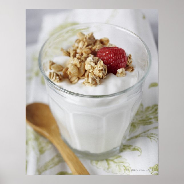 Granola, Oats, Toasted, Fruit, Berry, Raspberry, Poster (Front)