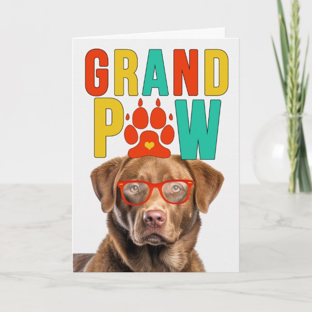 GranPAW Chesapeake Bay Dog Funny Grandparents Day Holiday Card (Front)