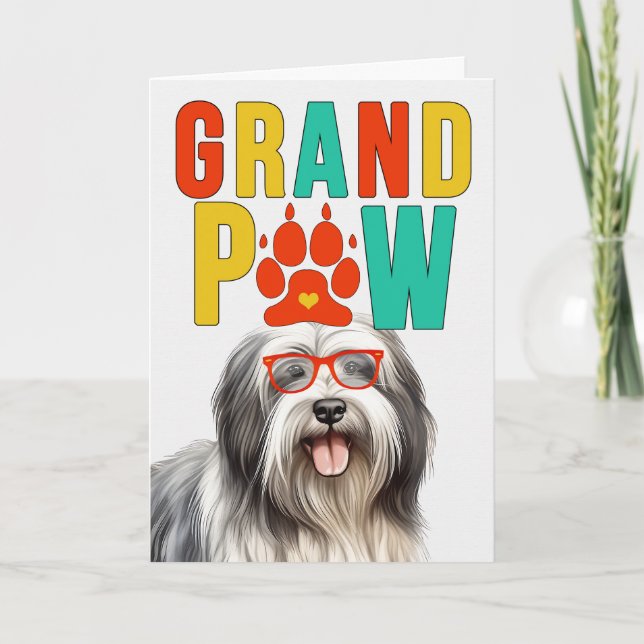 GranPAW Lowchen Dog Funny Grandparents Day Holiday Card (Front)