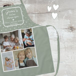 Gran's Kitchen Always Open Sage Green Dots Photo Apron<br><div class="desc">Gran's Kitchen Always Open Sage Green Dots Photo Apron</div>