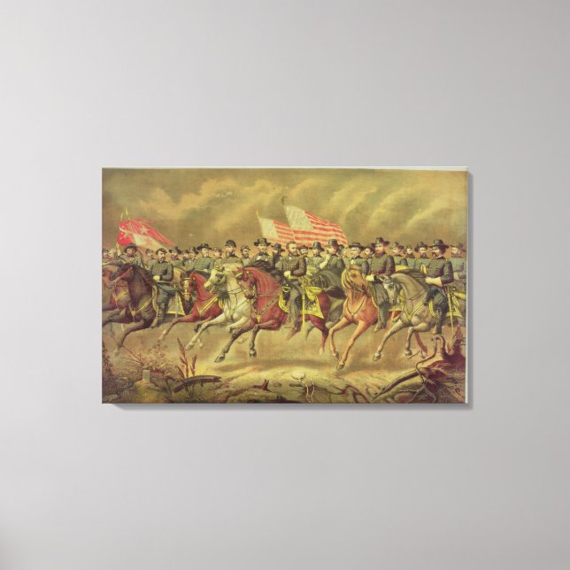 Grant and his Officers Canvas Print (Front)