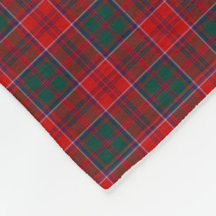 Grant Clan Red, Green and Blue Tartan Fleece Blanket