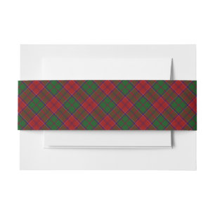 Grant Clan Tartan Scottish Plaid Invitation Belly Band