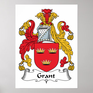 Grant Family Crest Poster
