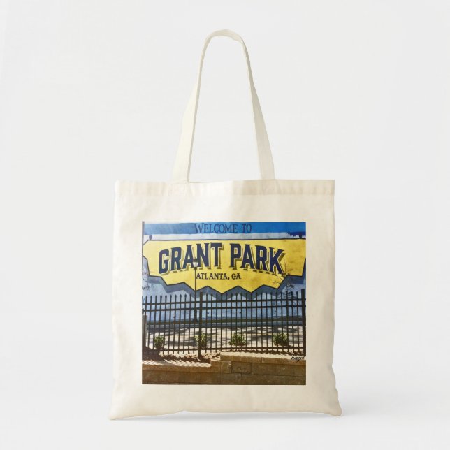 Grant Park, Atlanta, Welcome, Tote Bag (Front)