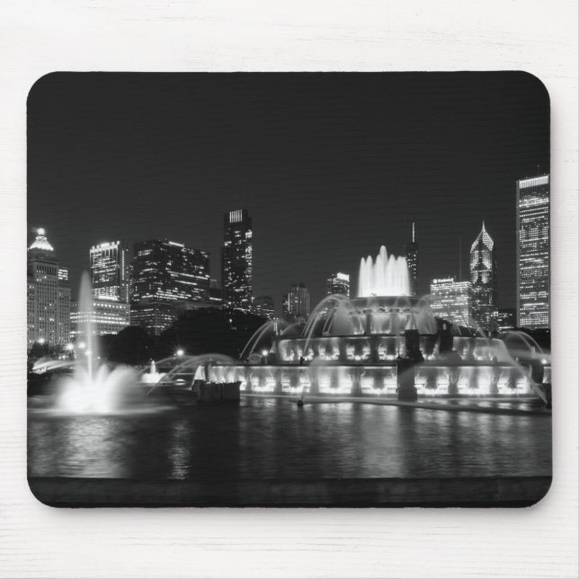 Grant Park Chicago Grayscale Mouse Pad (Front)