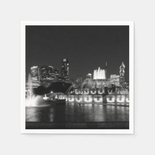 Grant Park Chicago Grayscale Napkin