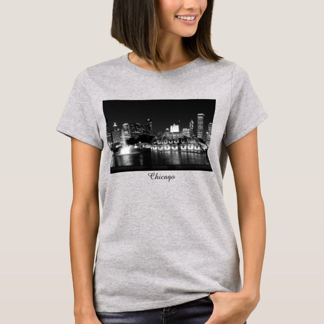 Grant Park Chicago Grayscale T-Shirt (Front)