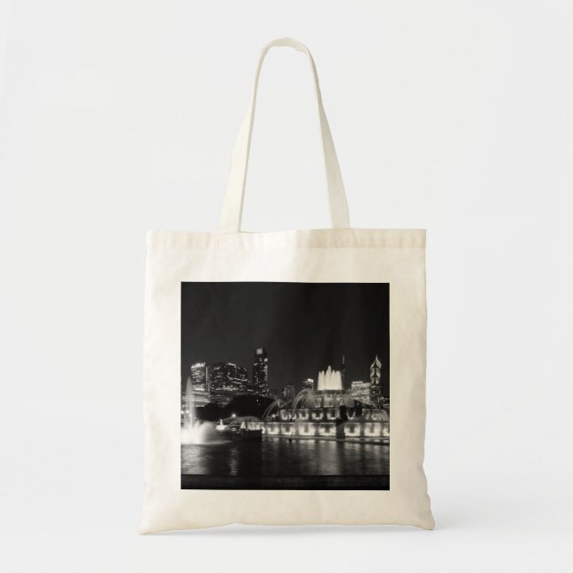 Grant Park Chicago Grayscale Tote Bag (Front)