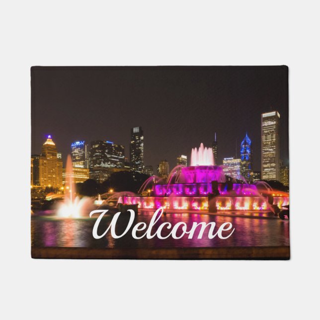 Grant Park Chicago Welcome Doormat (Front)