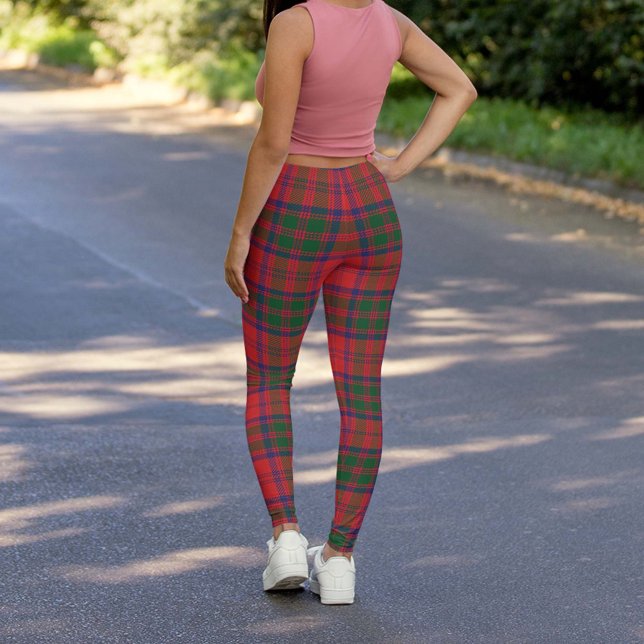 Grant Plaid Scottish Clan Tartan Red Green Blue Leggings (Creator Uploaded)
