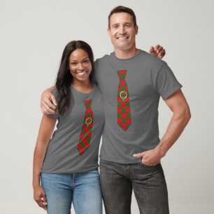 Grant Scottish Badge & Tartan Necktie T-Shirt