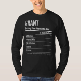 Grant Serving Size Nutrition Label Calories T-Shirt