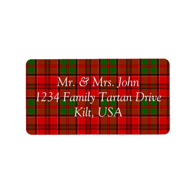 Grant Tartan Label (Front)