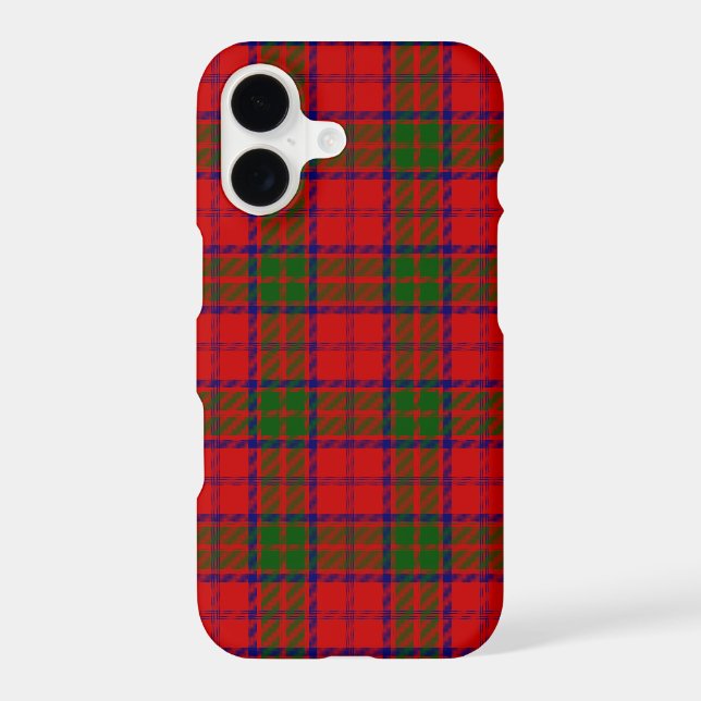 Grant tartan red green plaid iPhone case (Back)
