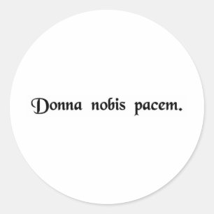 Grant us peace. classic round sticker