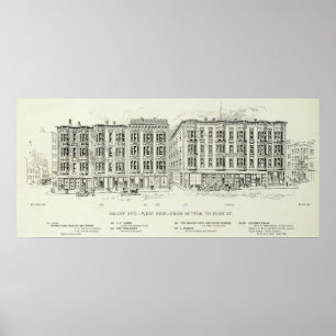 Grant West side Sutter and Bush Poster