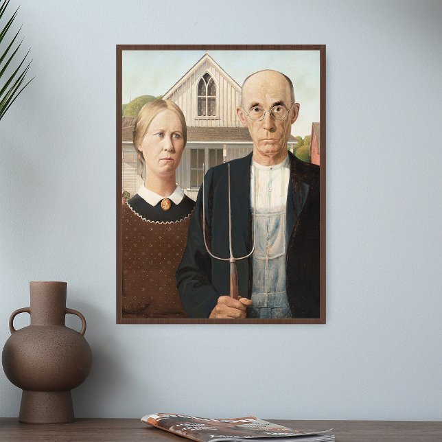 Grant Wood American Gothic Painting Art Print (Creator Uploaded)