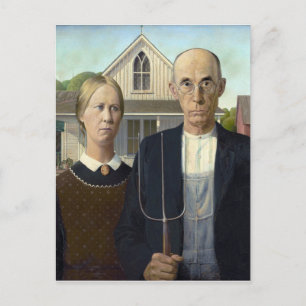 Grant Wood “American Gothic” Postcard