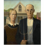 Grant Wood - American Gothic Standing Photo Sculpture<br><div class="desc">Grant Wood - American Gothic,  1930. One of the most famous paintings of American history.</div>