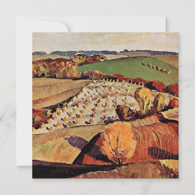 Grant Wood artwork, Landscape Card (Front)