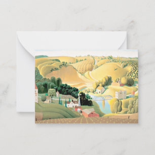 Grant Wood - Stone City, Iowa Card