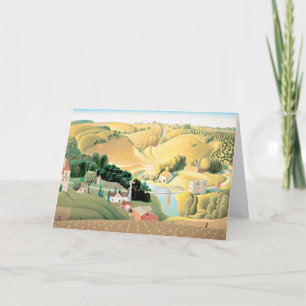 Grant Wood - Stone City, Iowa Card