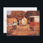 Grant Wood - The Horsetraders Postcard<br><div class="desc">Grant Wood's popular painting,  The Horsetraders.</div>