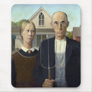 Grant Wood's American Gothic Mouse Pad