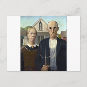 Grant Wood's American Gothic Postcard