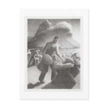 Grant Wood's Approaching Storm (1940) famous print