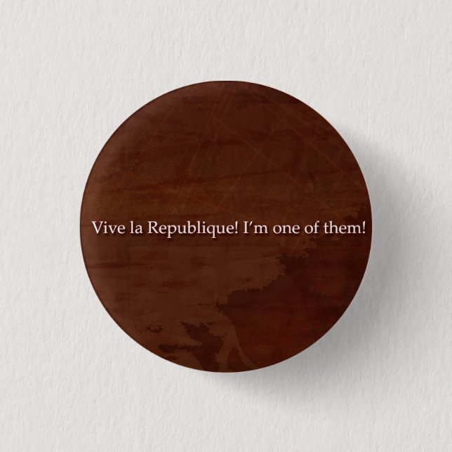 Grantaire had risen 3 cm round badge (Front)