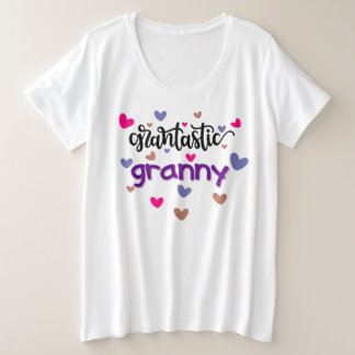 Grantastic Granny Heart Design Plus Size T-Shirt