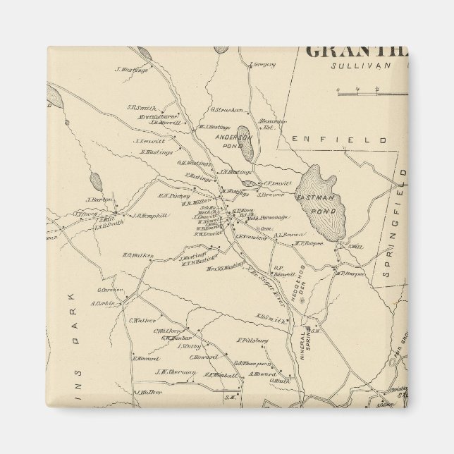 Grantham, Sullivan Co Magnet (Front)