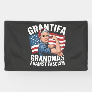 Grantifa Grandma Against Facism No King USA Banner