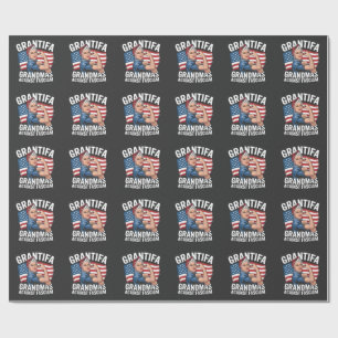 Grantifa Grandma Against Facism No King USA Wrapping Paper