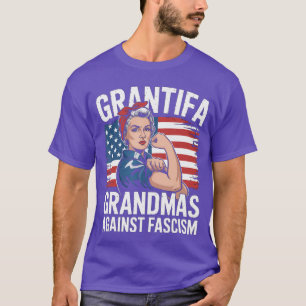 Grantifa Grandmas Against Fascism Flag Resist No K T-Shirt
