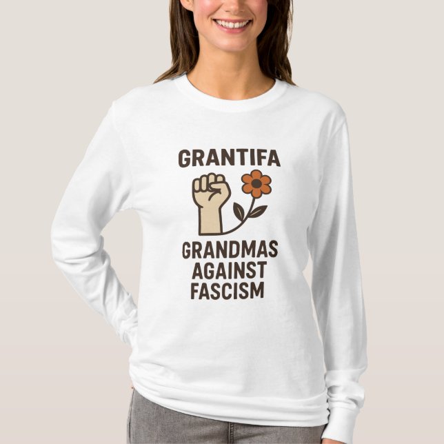 Grantifa – Grandmas Against Fascism T-Shirt (Front)