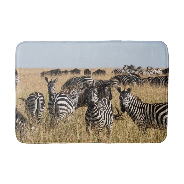 Grant's Zebra Bath Mat (Front)