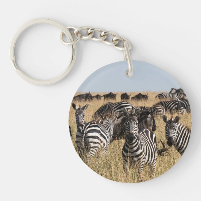 Grant's Zebra Key Ring (Front)