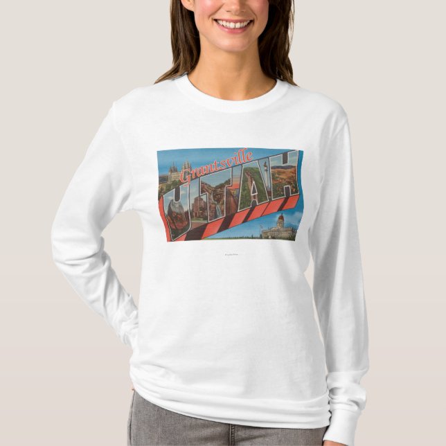 Grantsville, Utah - Large Letter Scenes T-Shirt (Front)