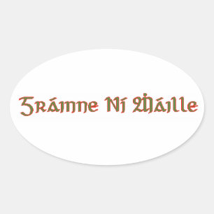Granuaile Oval Sticker