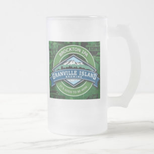 Granville Island Frosted Glass Beer Mug