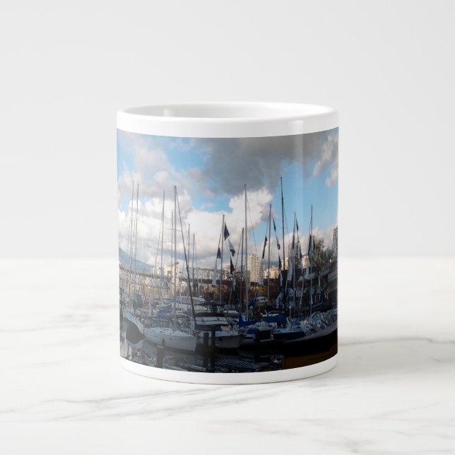 Granville Island Marina Large Coffee Mug (Front)