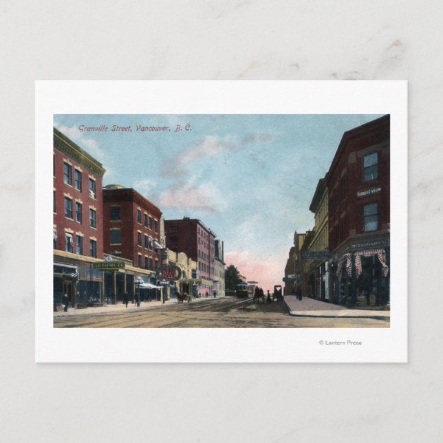 Granville Street View Postcard (Front)